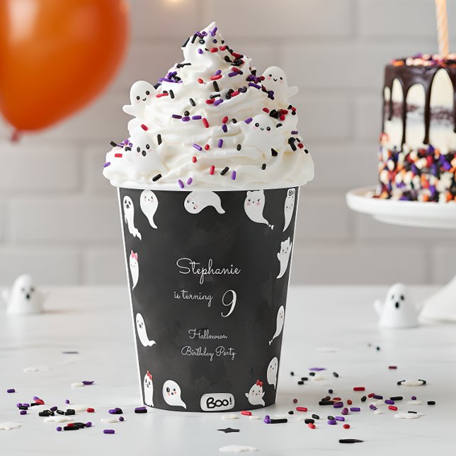 Vasos De Papel Halloween lindos fantasmas aterradores fiesta de c (Subido por el creador)