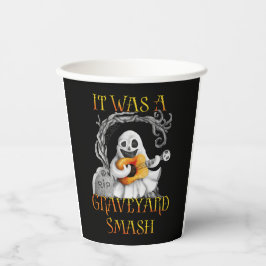 Vasos De Papel Halloween Monster Mash Fantasma Graveyard