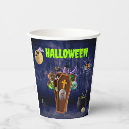 Vasos De Papel Halloween - Monstruos