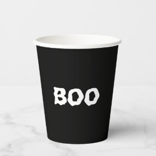 Vasos De Papel Halloween negro y blanco espeluznante 