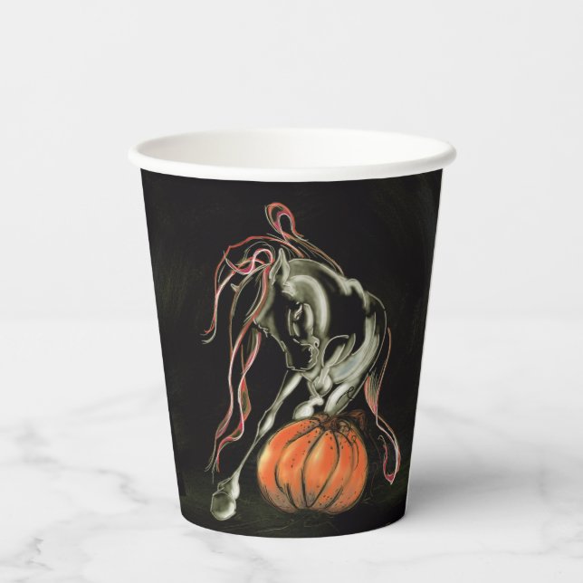 Vasos De Papel Halloween Party Pappbecher mit Pferdemotiv (Reverso )