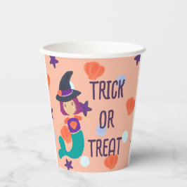 Vasos De Papel Halloween Pastel Mermaid Trick o Trete