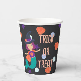 Vasos De Papel Halloween Pastel Mermaid Trick o Trete