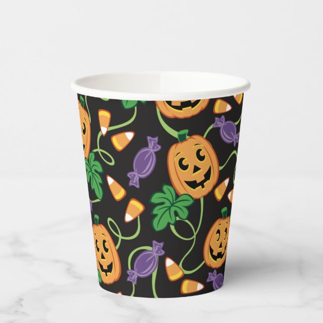 VASOS DE PAPEL HALLOWEEN PATTERN (Izquierda)
