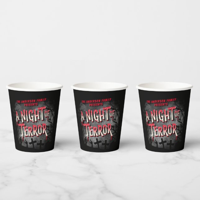 Vasos De Papel Halloween personalizado adulto de película de terr (Multi)