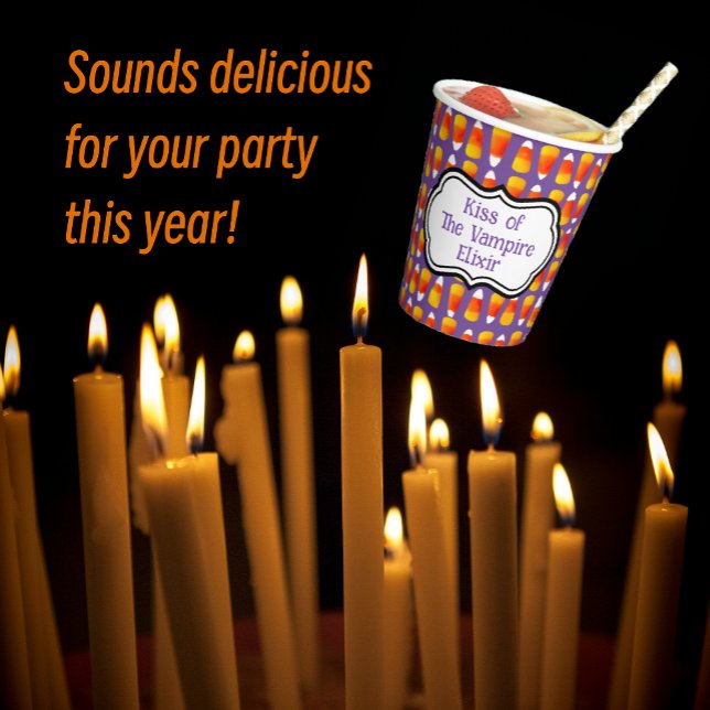 Vasos De Papel Halloween personalizado: Crazy Candy Corn (Halloween Fun!)