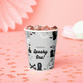 Vasos De Papel Halloween Retro gGroovy Primera fiesta de cumpleañ