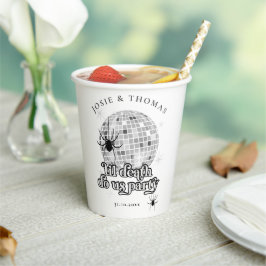 Vasos De Papel Halloween Retro Spiders & Disco Ball Boda