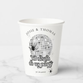 Vasos De Papel Halloween Retro Spiders & Disco Ball Boda