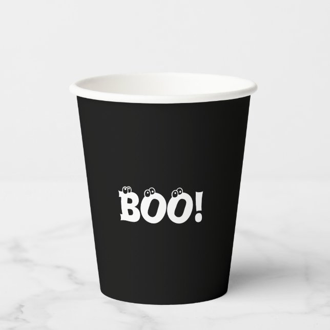 Vasos De Papel ¡Halloween Scary Boo! (Anverso)