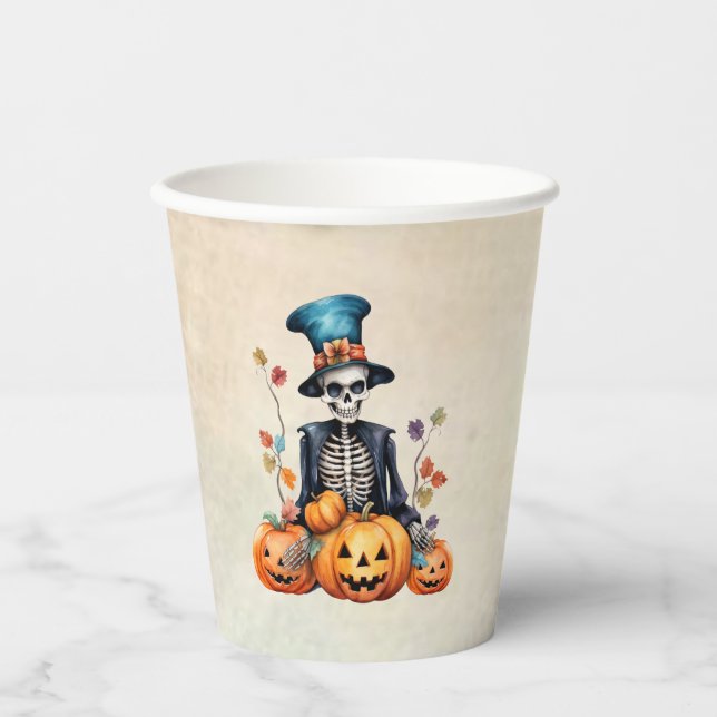Vasos De Papel Halloween Skeleton Paper cup (Anverso)