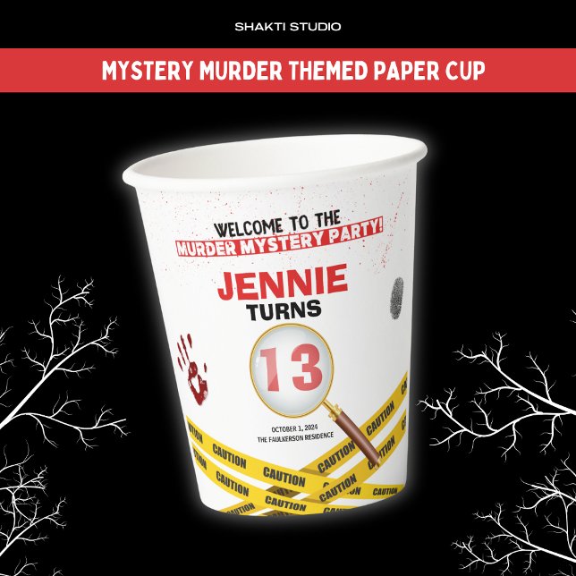Vasos De Papel Halloween sobre la escena del crimen misterioso de (Subido por el creador)