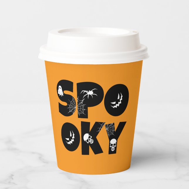 Vasos De Papel Halloween spooky  (Anverso)