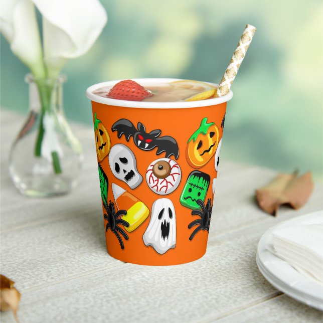 Vasos De Papel Halloween Spooky Candies Fiesta (in situ)