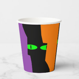 Vasos De Papel Halloween Spooky Kooky Black Cat Eyes
