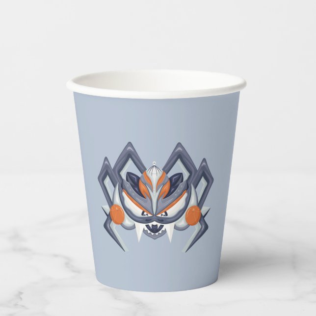 Vasos De Papel Halloween Spooky Spider / Rey de Calabaza (Anverso)