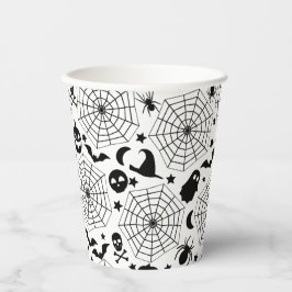 Vasos De Papel Halloween Spooky Spiderwebs