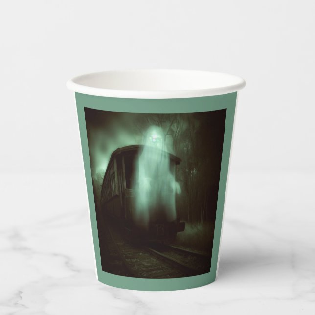 Vasos De Papel Halloween - Tren embrujado 2 (Anverso)