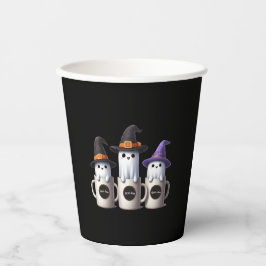 Vasos De Papel Halloween - Tres lindos fantasma de boo-jee