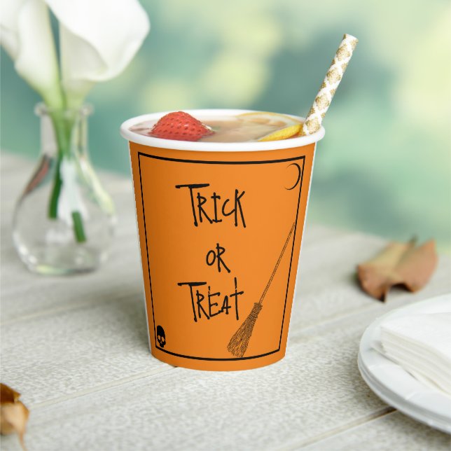 Vasos De Papel Halloween Truco o Trato  (in situ)