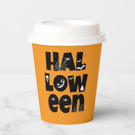 Vasos De Papel Halloween Typography