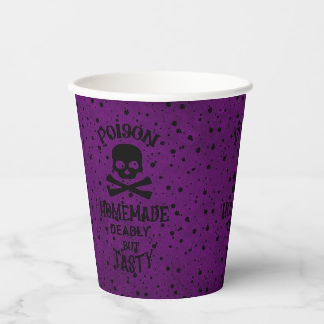 Vasos De Papel Halloween venenoso (Anverso)