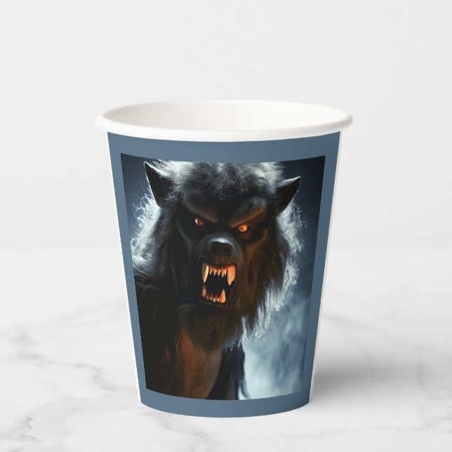 Vasos De Papel Halloween - Werewolf 1 (Anverso)