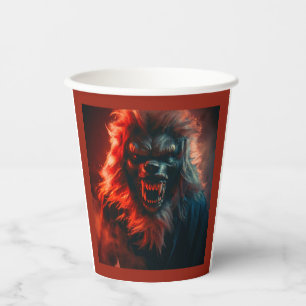 Vasos De Papel Halloween - Werewolf 4