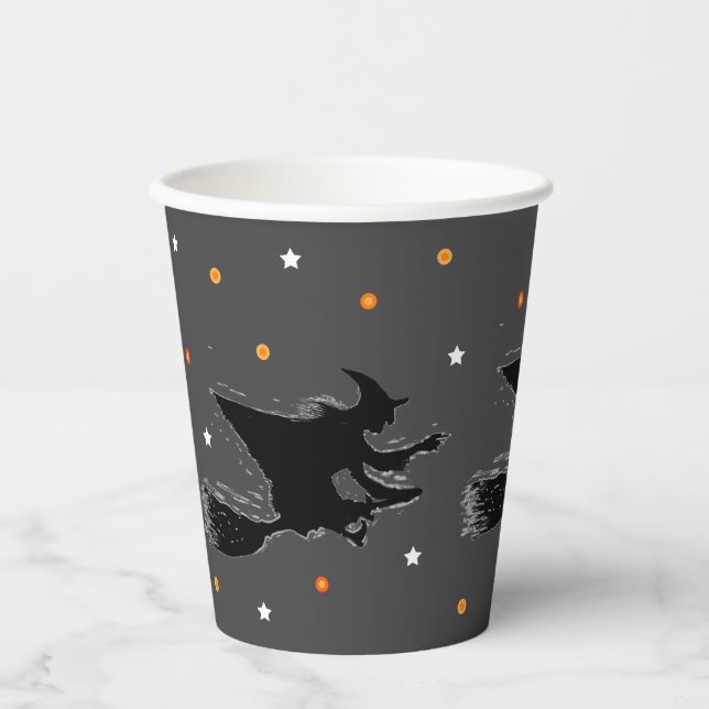 Vasos De Papel Halloween Witch Party (Anverso)