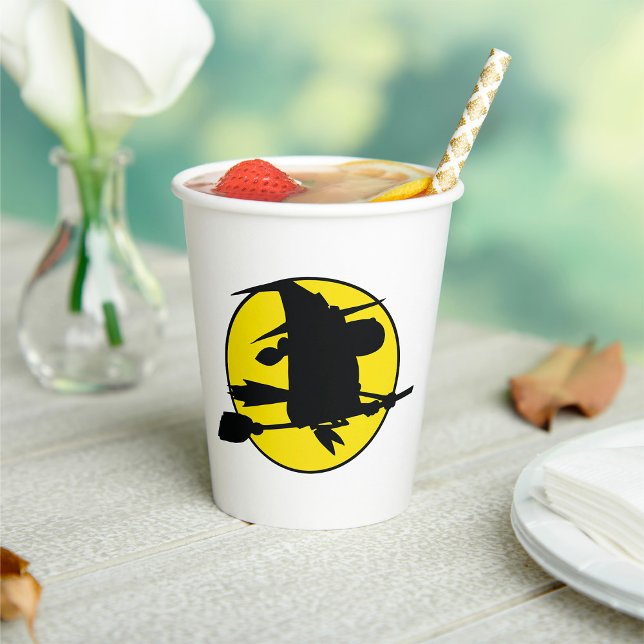 Vasos De Papel Halloween Witch Silhouette (Subido por el creador)