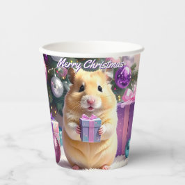 Vasos De Papel Hamster con Navidades de regalo