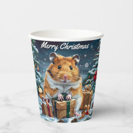 Vasos De Papel Hamster con Navidades de regalos