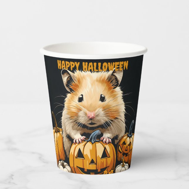 Vasos De Papel Hamster Halloween (Anverso)