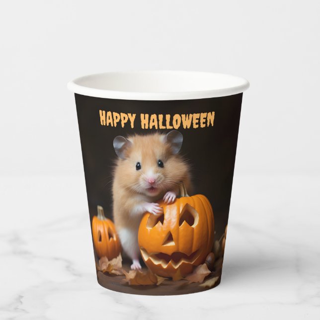 Vasos De Papel Hamster Halloween (Anverso)