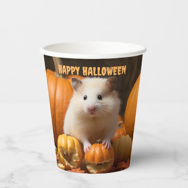Vasos De Papel Hamster Halloween (Anverso)