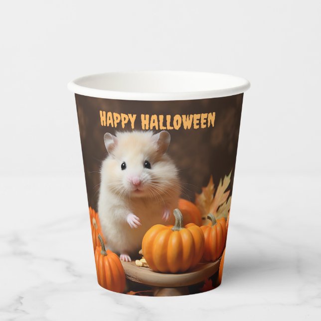 Vasos De Papel Hamster Halloween (Anverso)