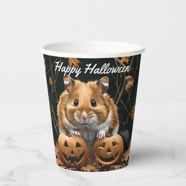 Vasos De Papel Hamster Halloween (Anverso)