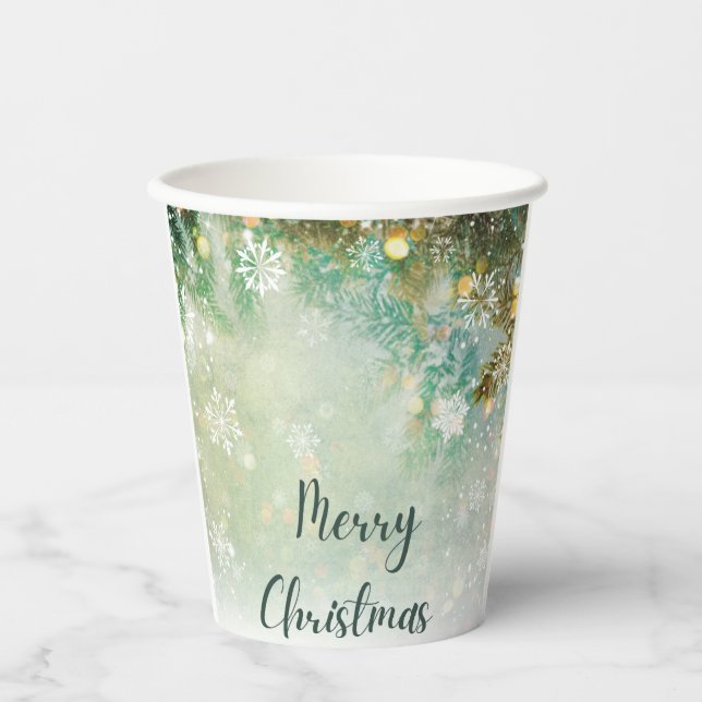 Vasos De Papel Hand illustrated print with Green & silver colour (Anverso)