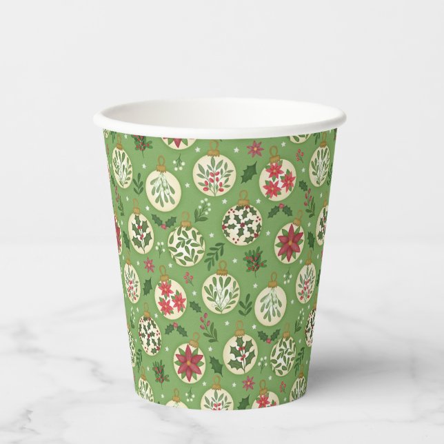 Vasos De Papel HandDrawn Christmas Ornament Paper Cups (Anverso)