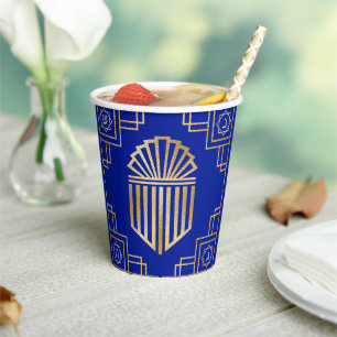 Vasos De Papel Hanukkah Art Deco