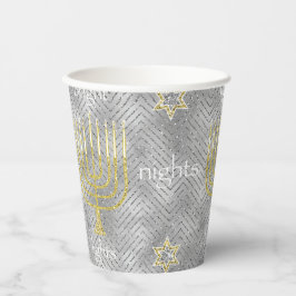 Vasos De Papel Hanukkah Elegant Menorahs