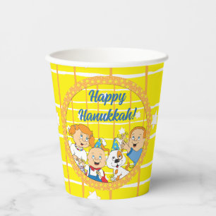 Vasos De Papel Hanukkah Zeevie y sus amigos 8 oz.