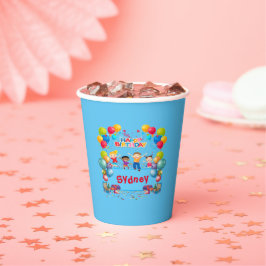 Vasos De Papel Happy Birday Fiesta Paper Cup Kids Tableware