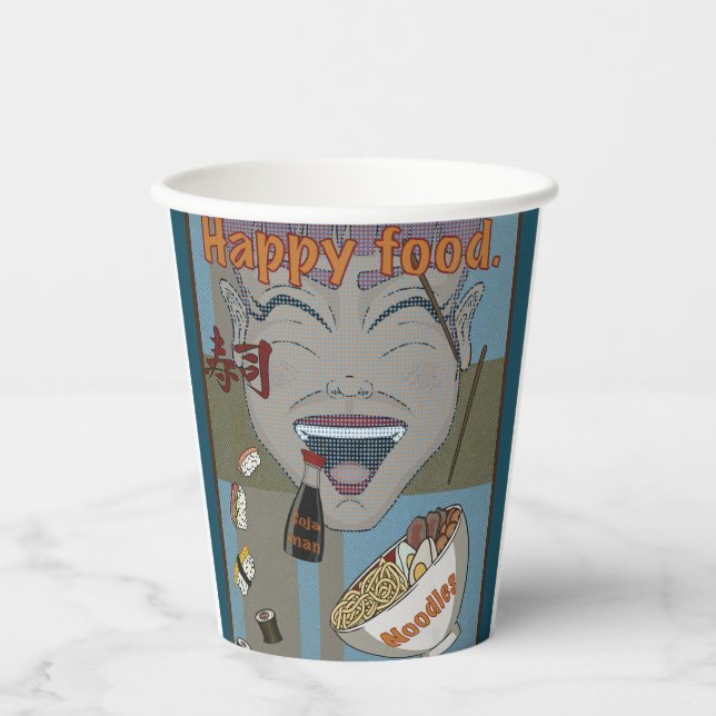 Vasos De Papel Happy food (Anverso)