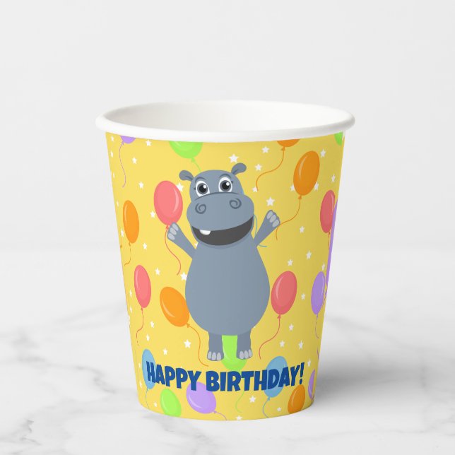 Vasos De Papel Happy Hippo Paper cup (Anverso)