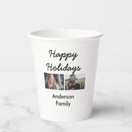 Vasos De Papel Happy holidays father son Christmas photo family n