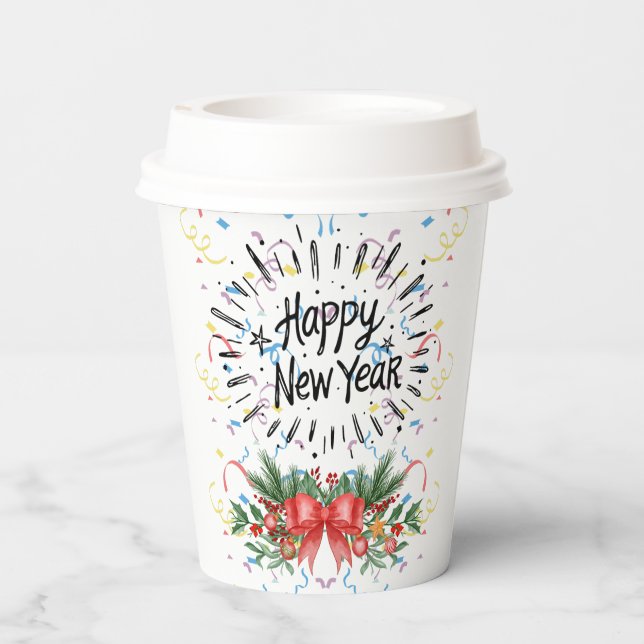 Vasos De Papel Happy new year (Reverso )