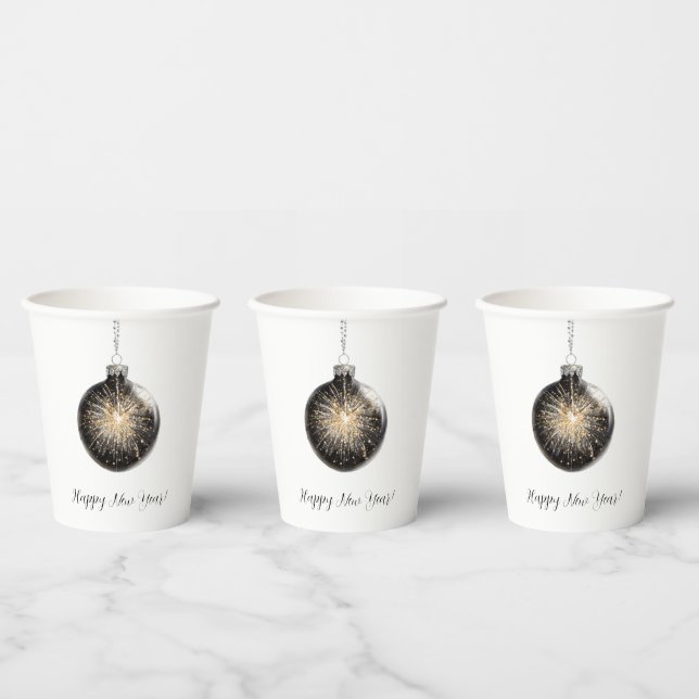 Vasos De Papel Happy New Year Fireworks Ball (Multi)