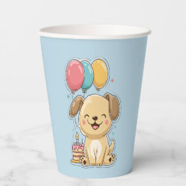 Vasos De Papel Happy Puppy, 1st Birthday, Boy, Paper cup