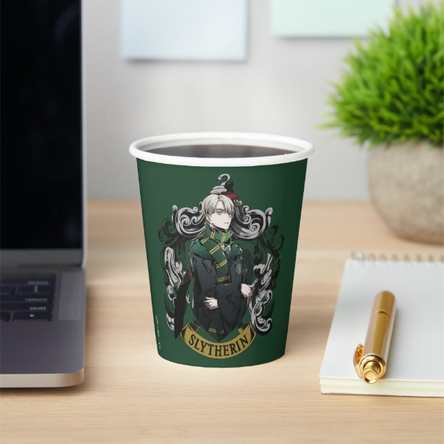 Vasos De Papel HARRY POTTER™ | Anime Draco Malfoy House Escudo (in situ)